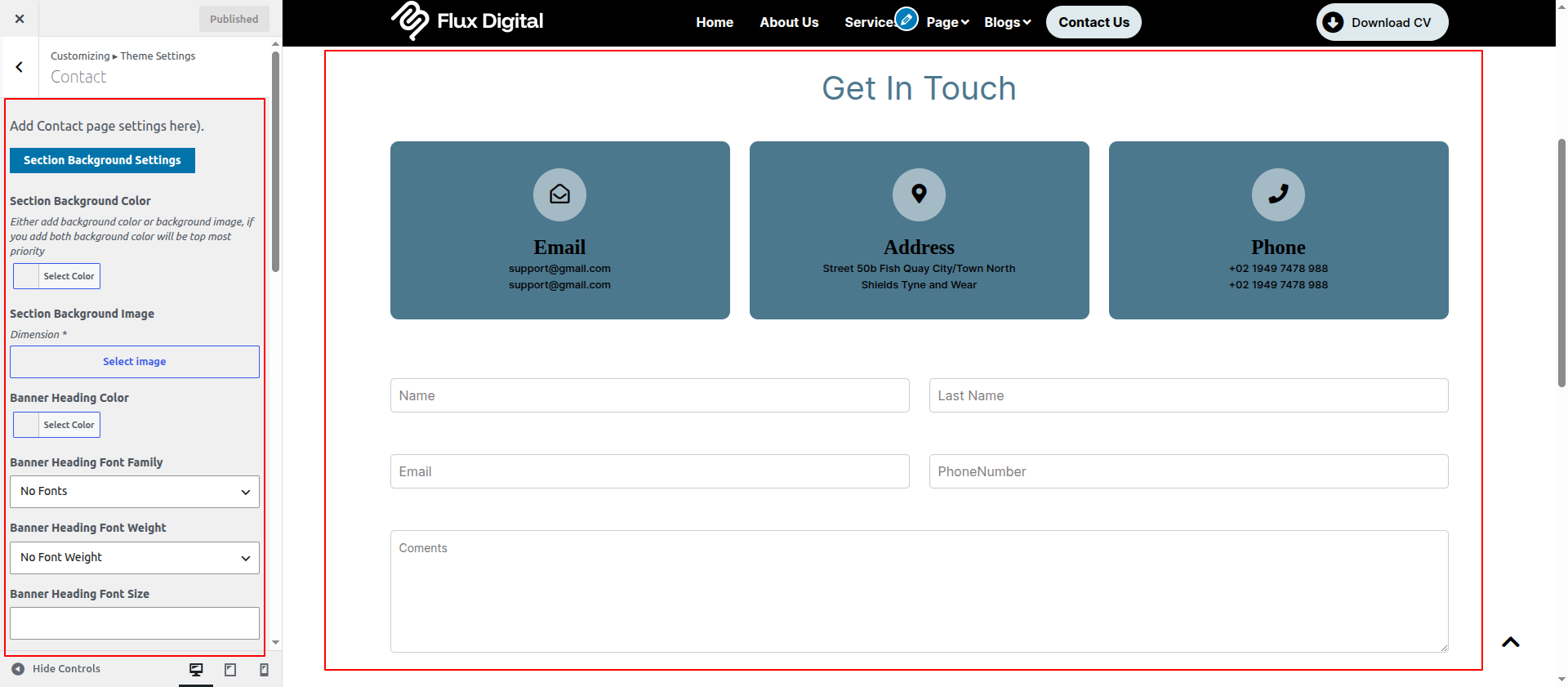 Contact Page