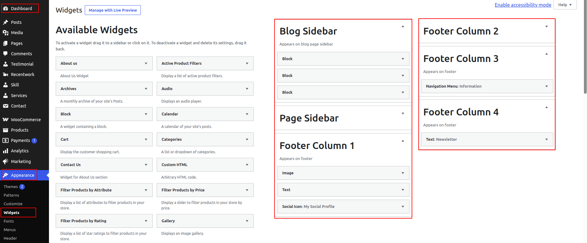 Footer Section