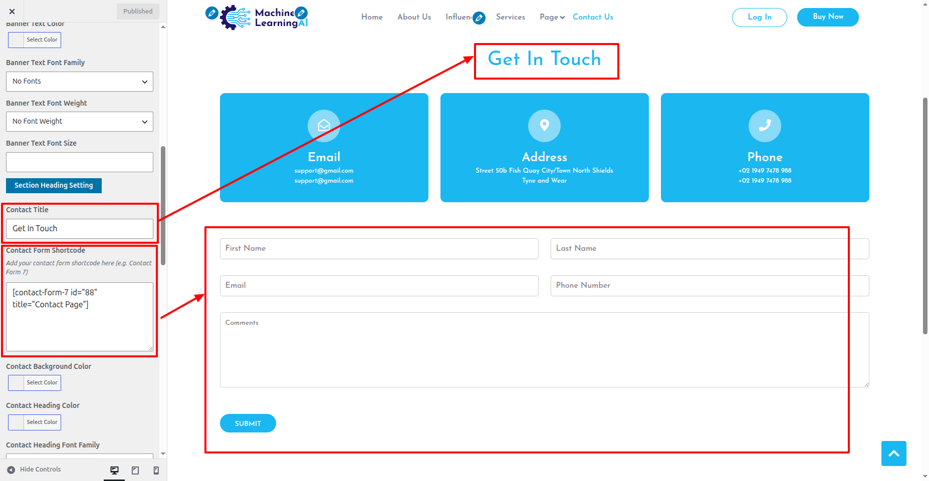 Contact Page