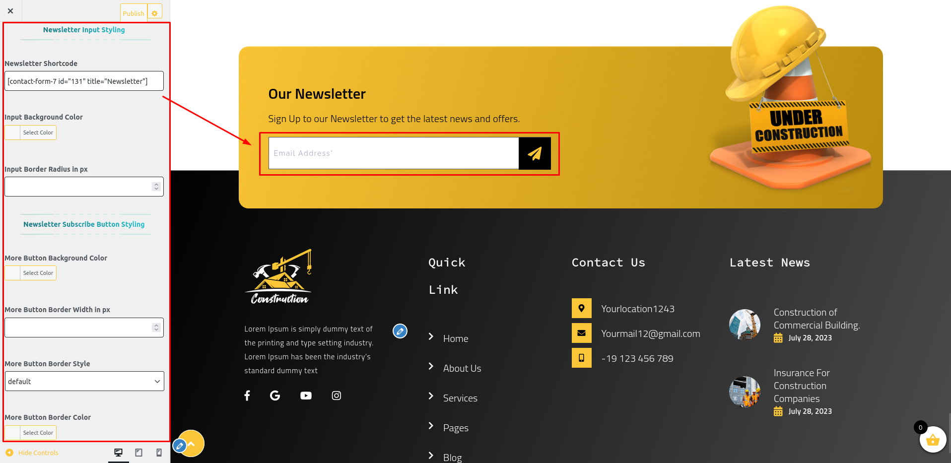 Newsletter Section