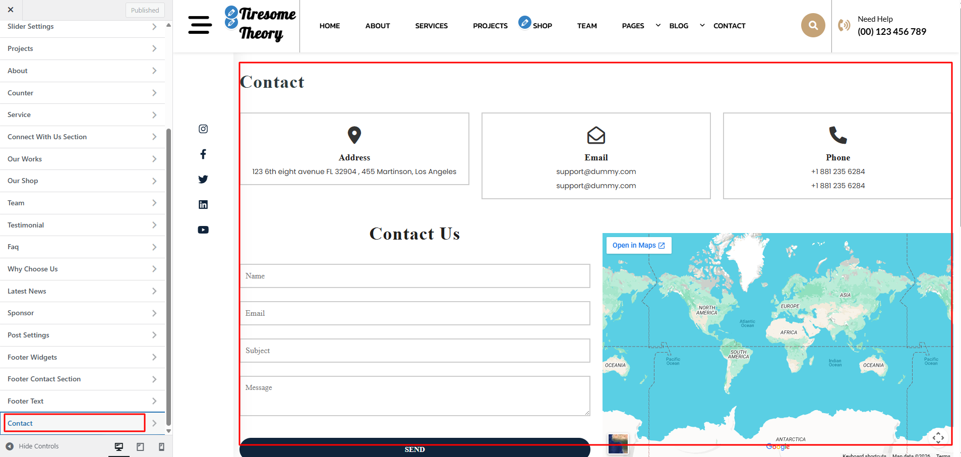 Contact Page