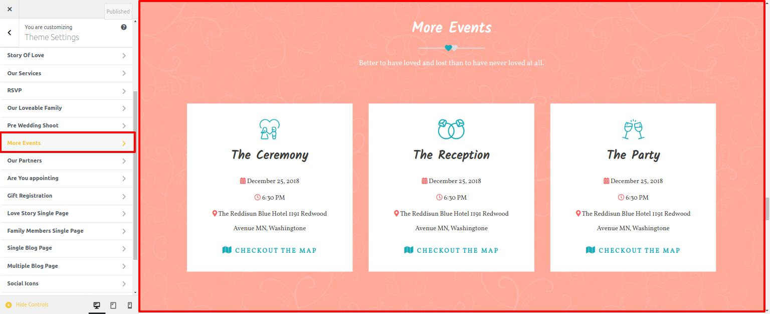 More Events Section