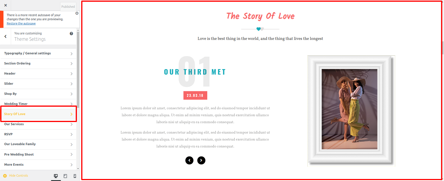 lovestory Section