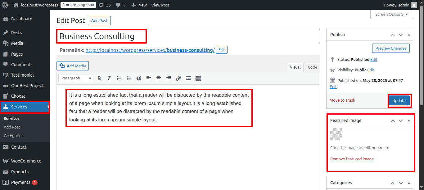 Our Services Section