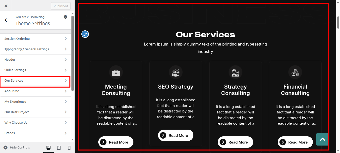 Our Services Section