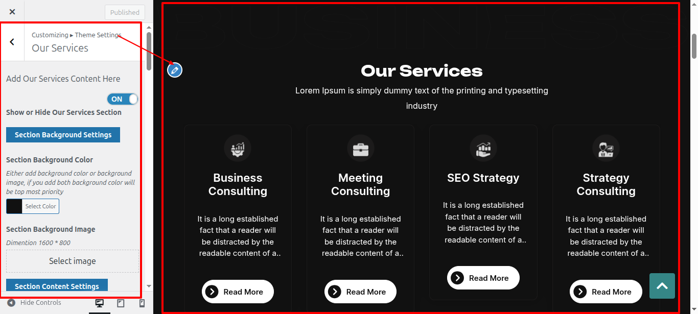 Our Services Section