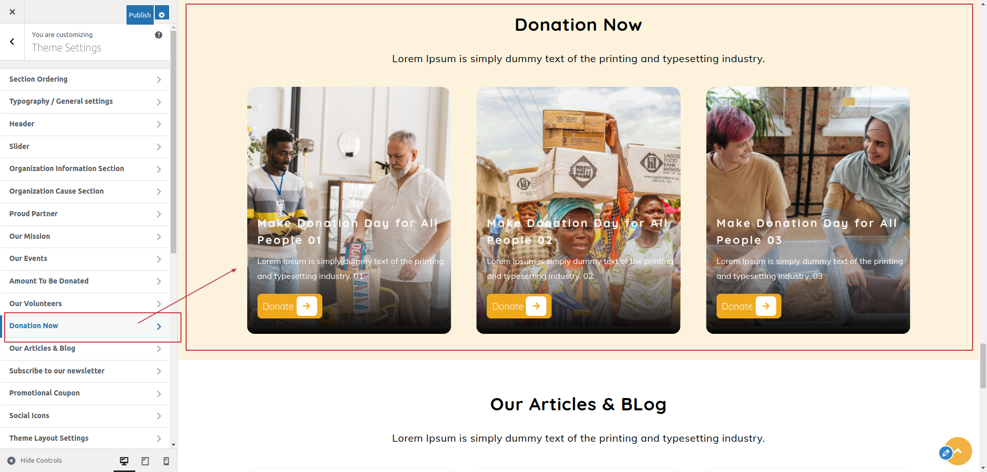Donation Now Section
