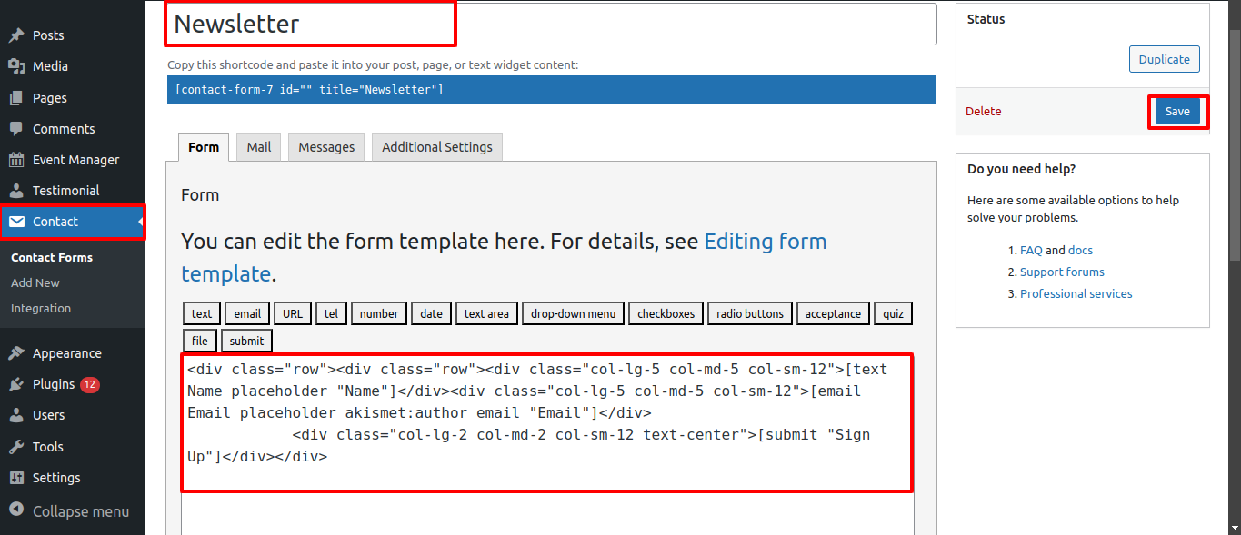 Joins us Customizer Settings