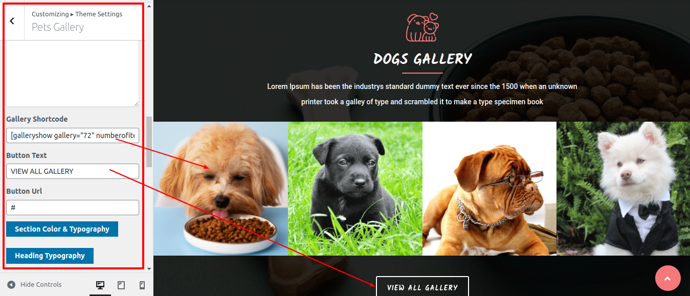 Pets Gallery Section 