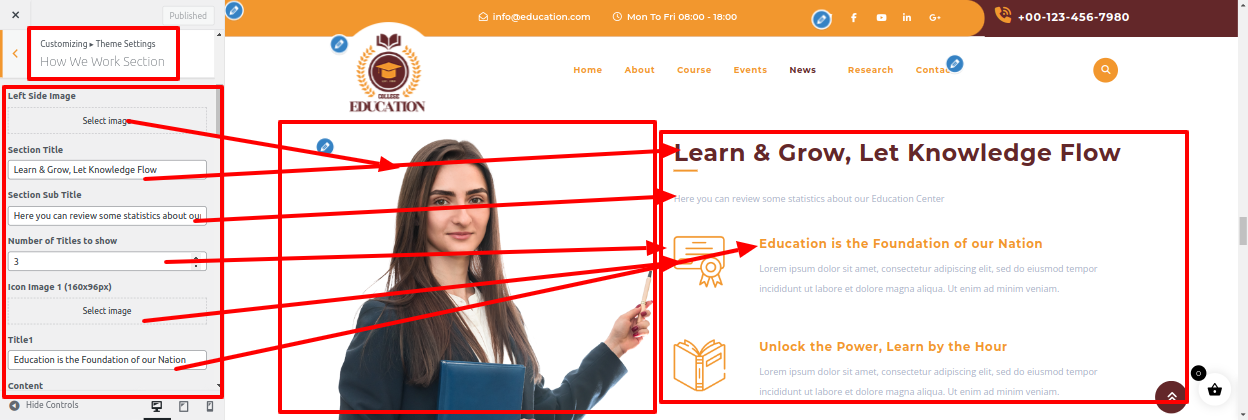 Learn And Grow Section