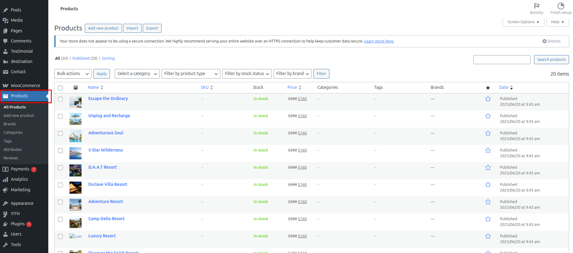 Our Adventure Resort Setup