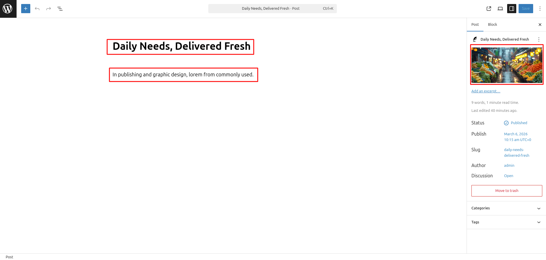 Blog Settings