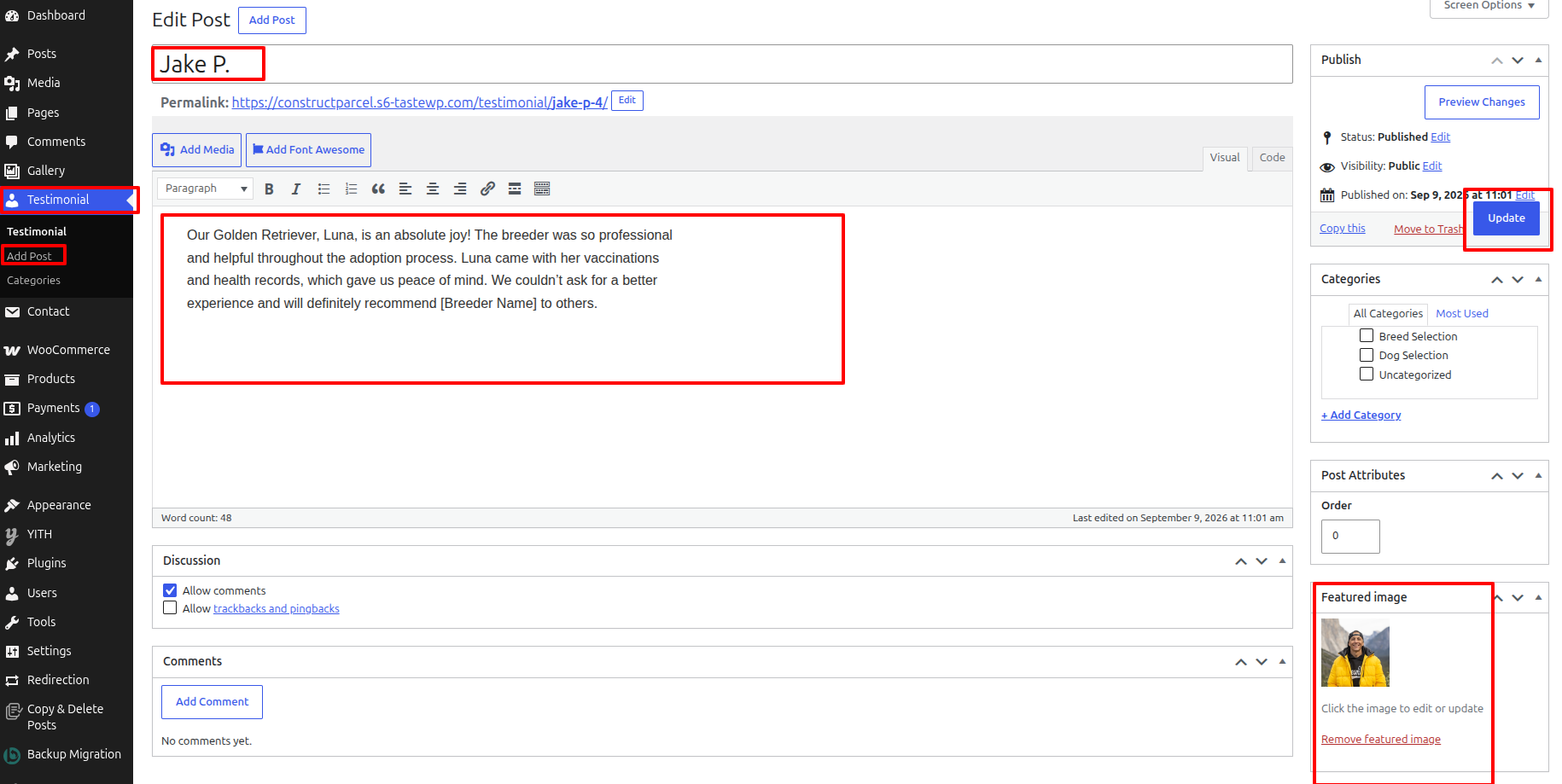 Blog Settings