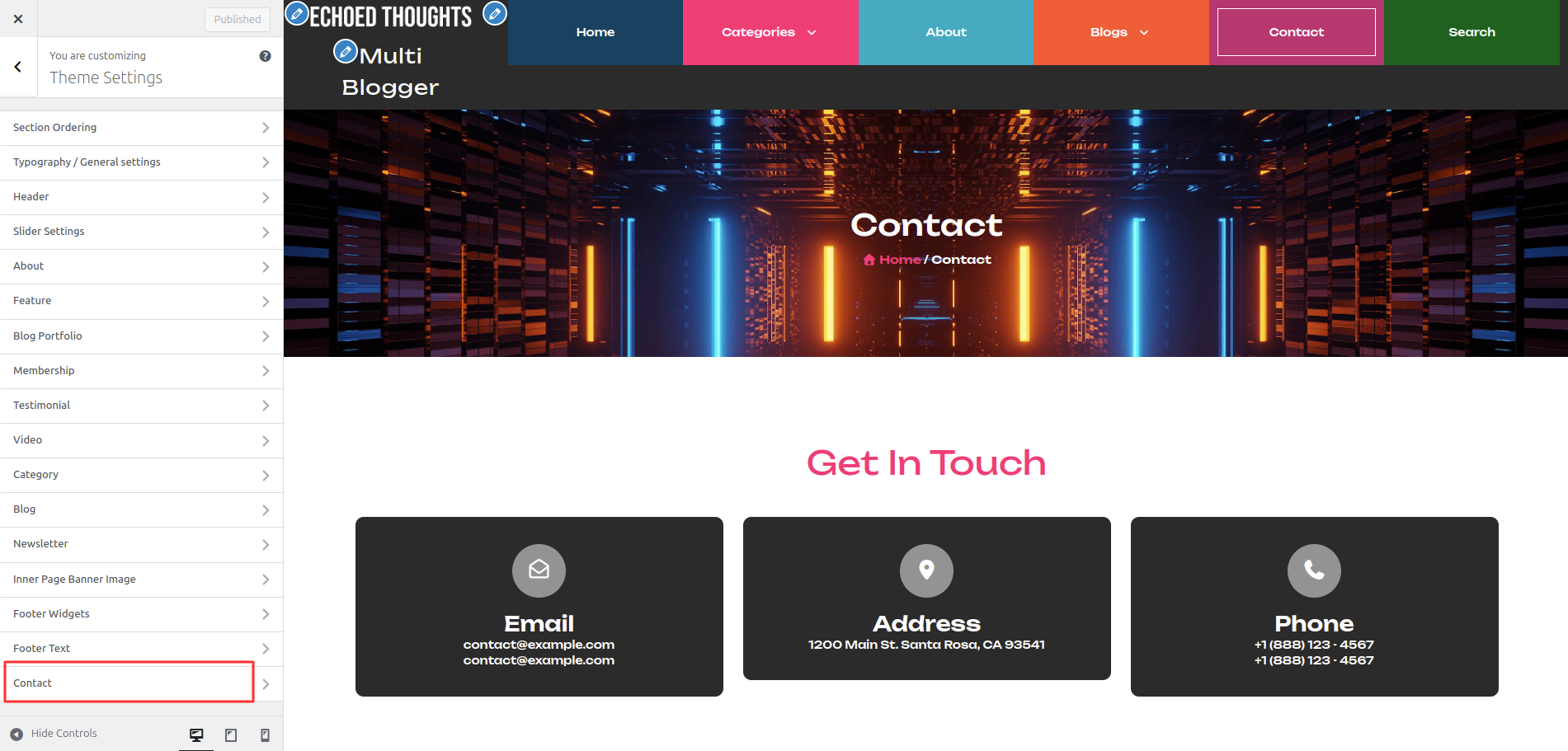 Contact Page