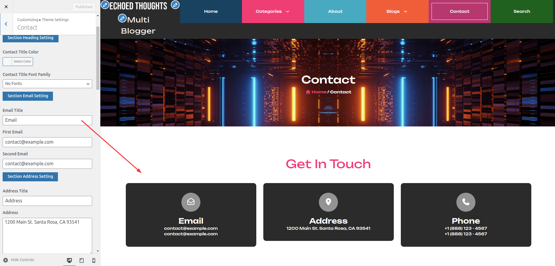 Contact Page