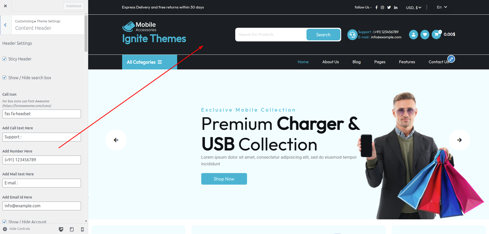 Set Navigation Menu