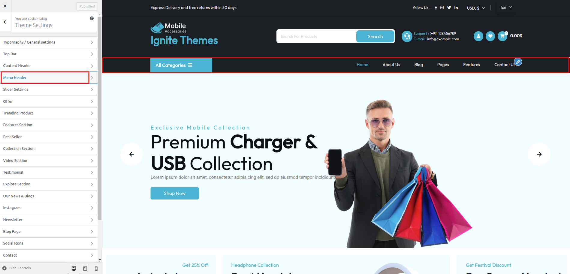 Set Navigation Menu