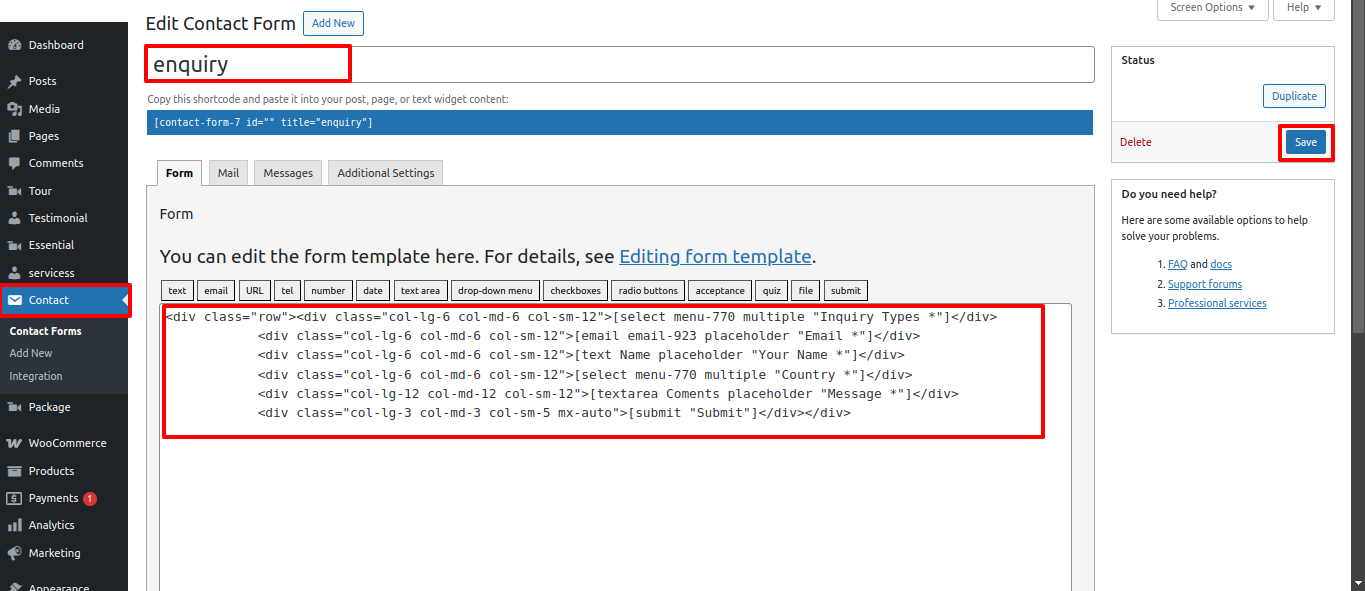 Newsletter Customizer Settings