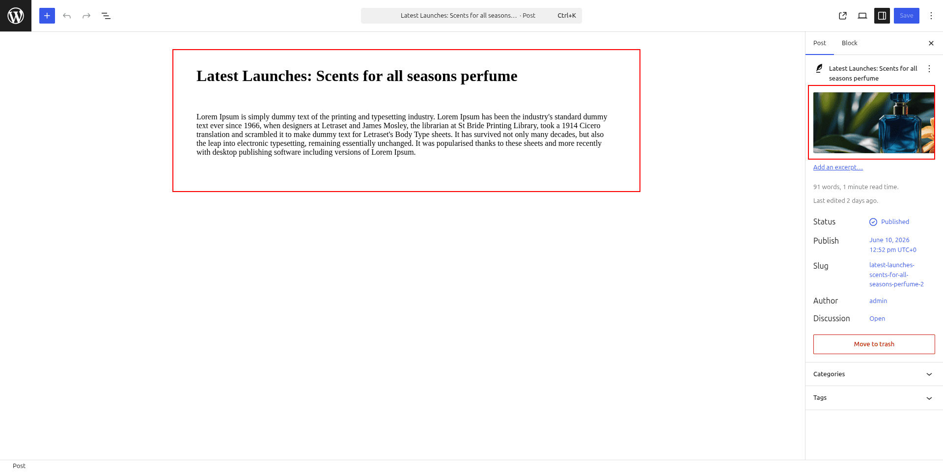 Blog Settings