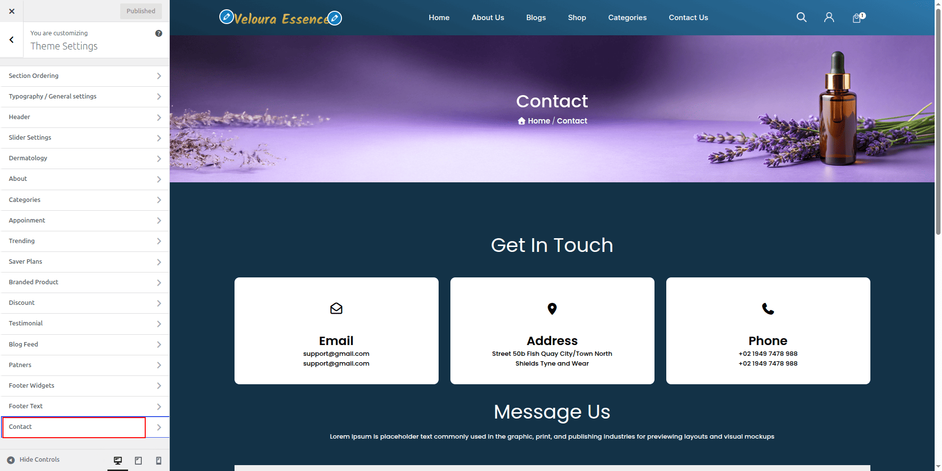 Contact Page