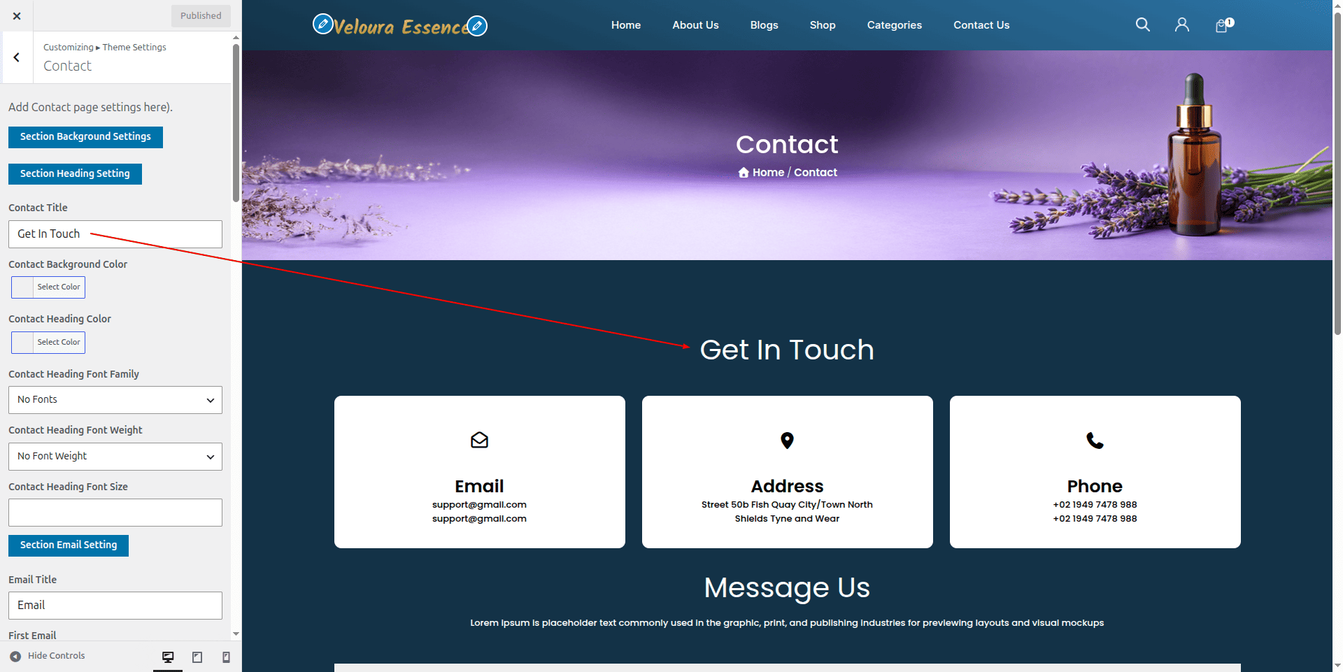 Contact Page