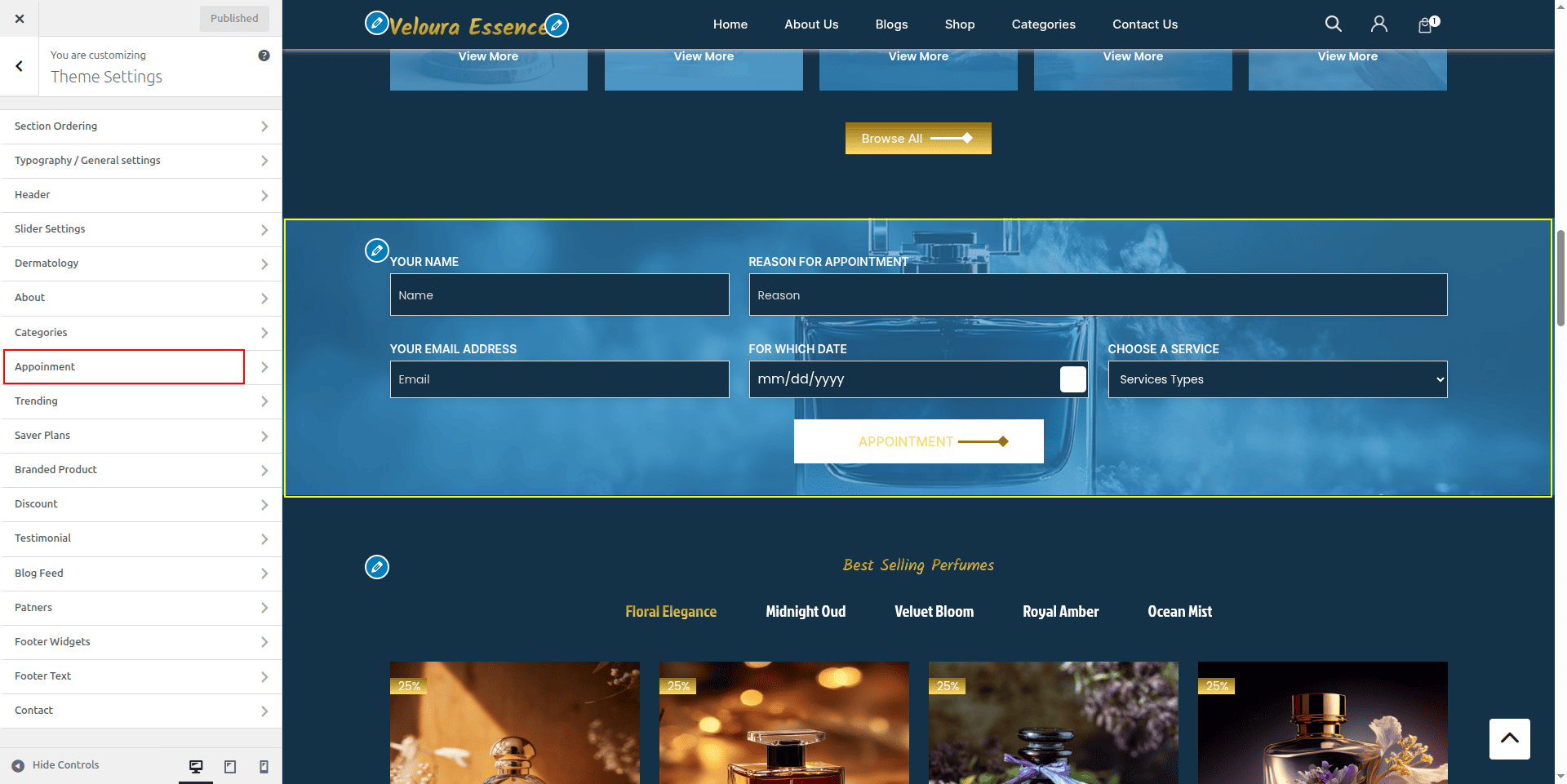 Connect With Us Customizer Settings
