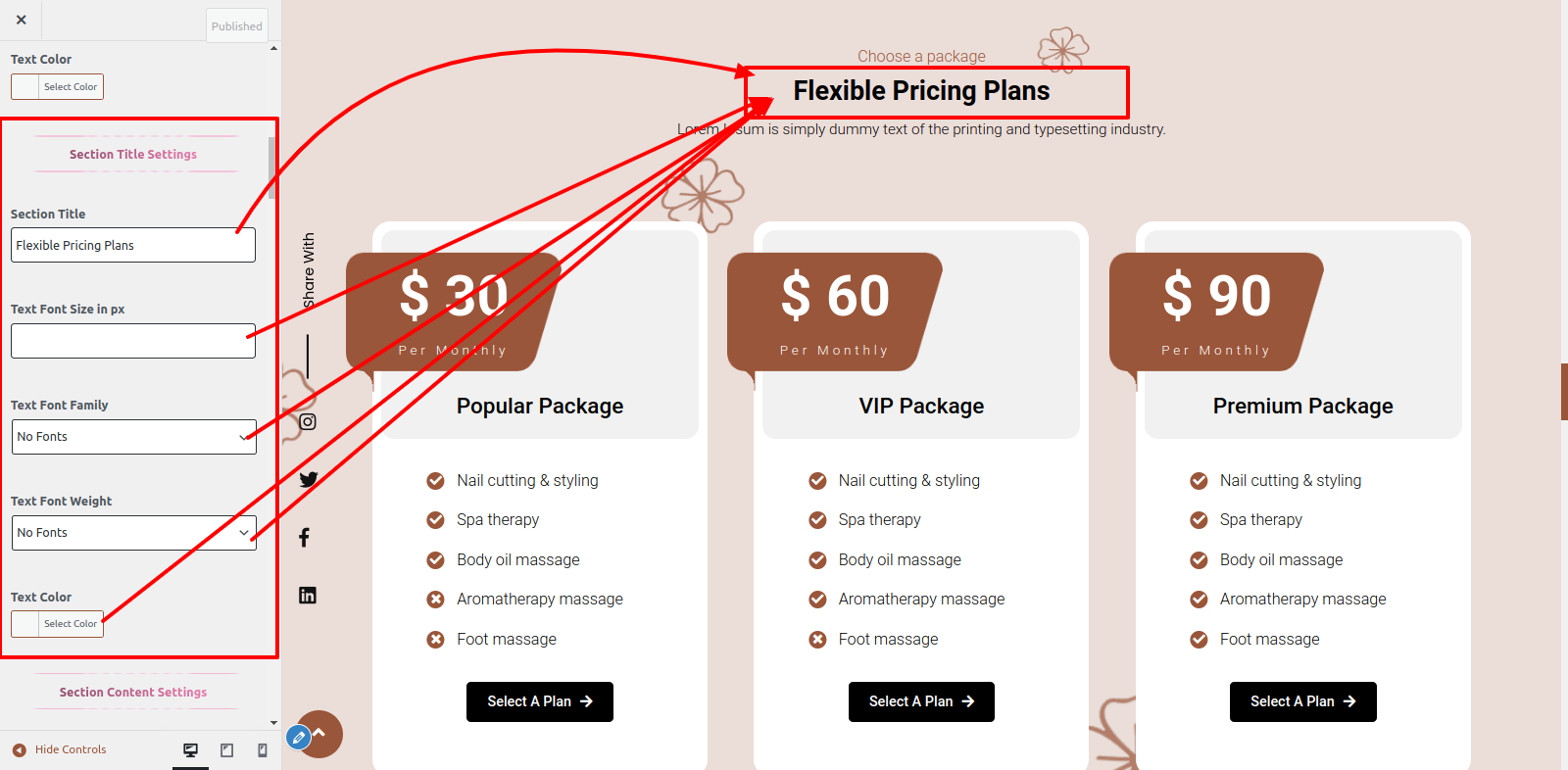 Flexible Pricing Plans Section 