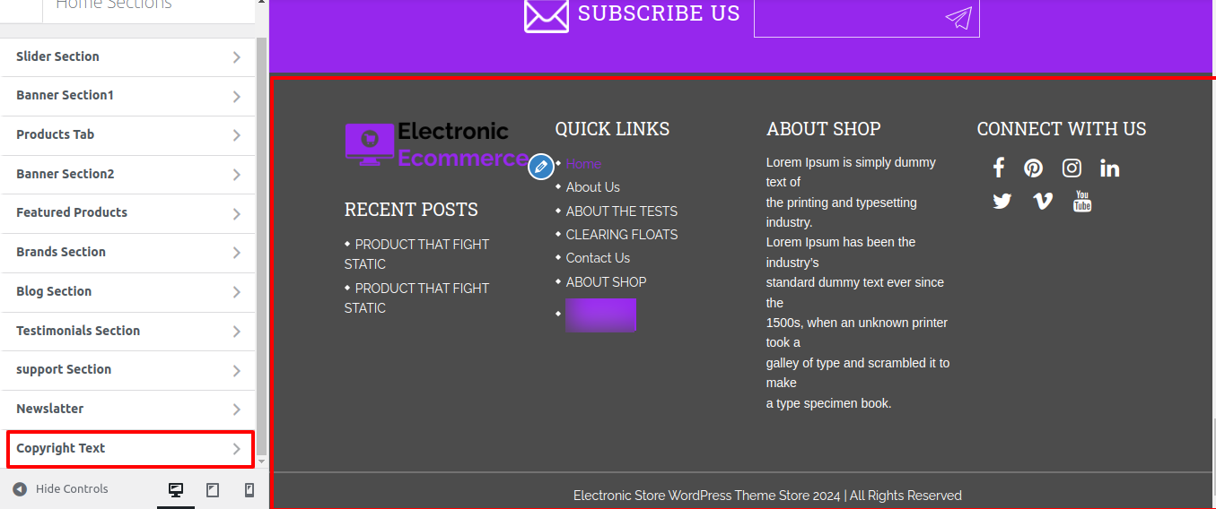 Footer Section