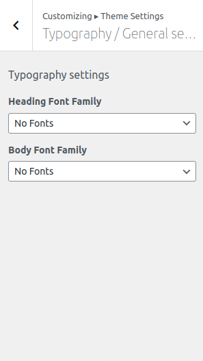 Font Setting for Font