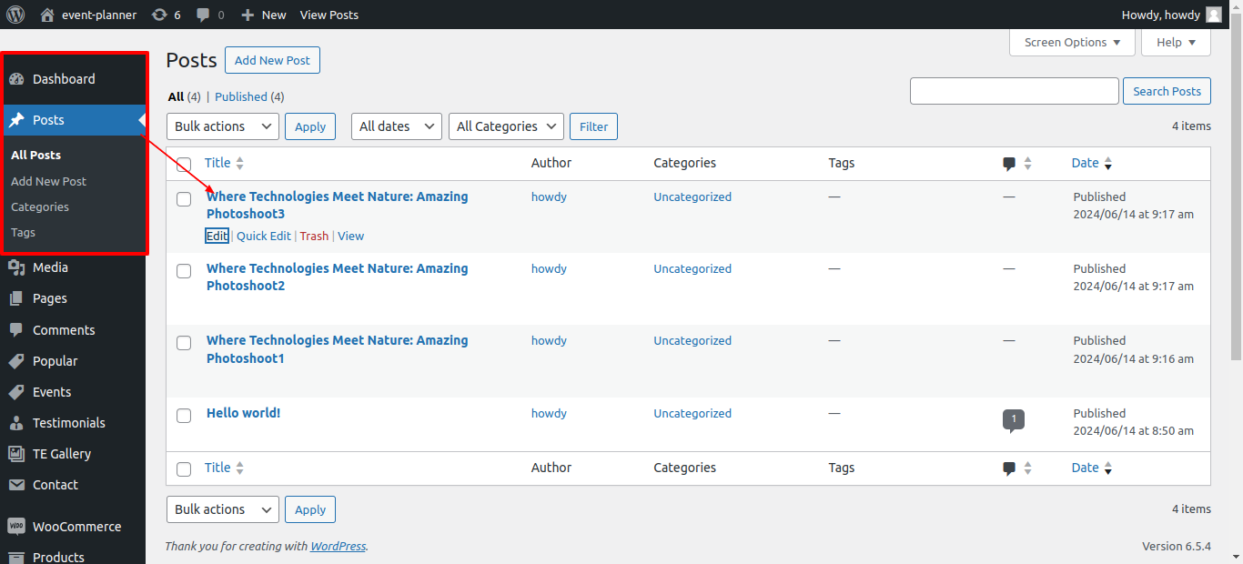 Our Blog Customizer Settings