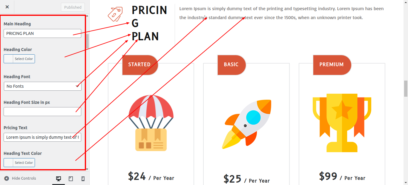 Pricing Plans Section