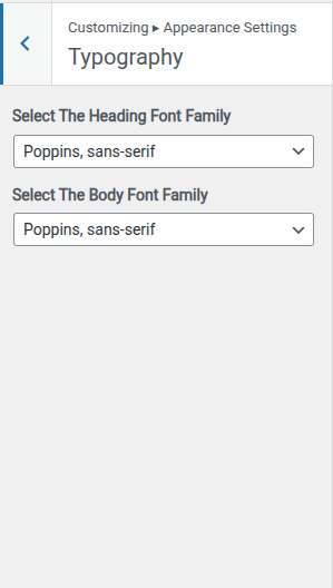 Font Setting for Font