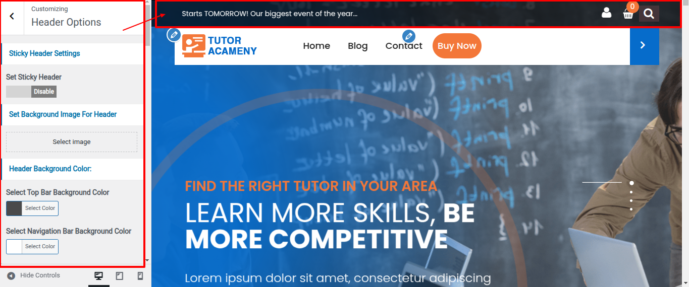 Content Font Settings