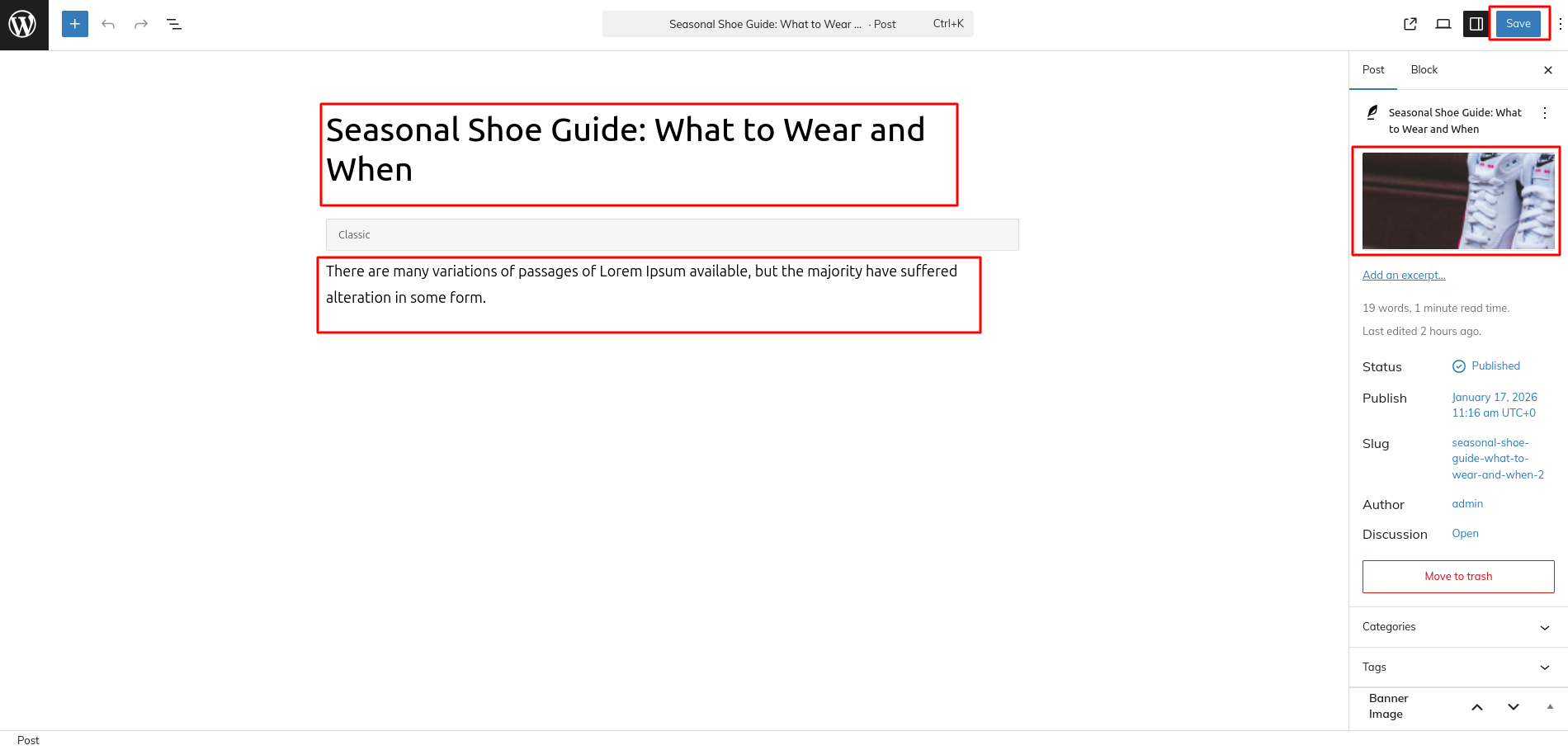 Blog Settings