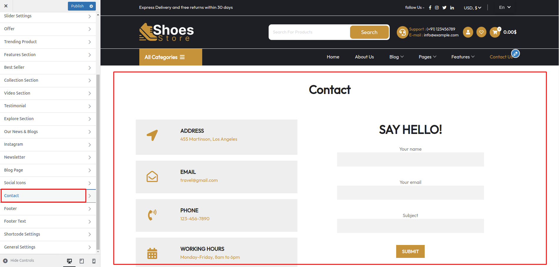 Contact Page