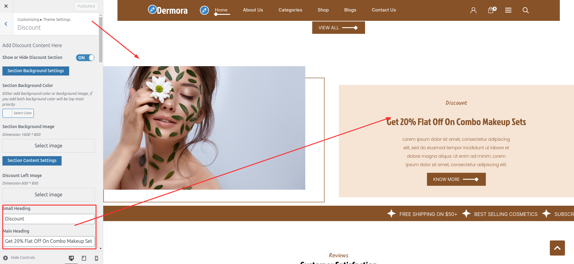 Discount Customizer Settings