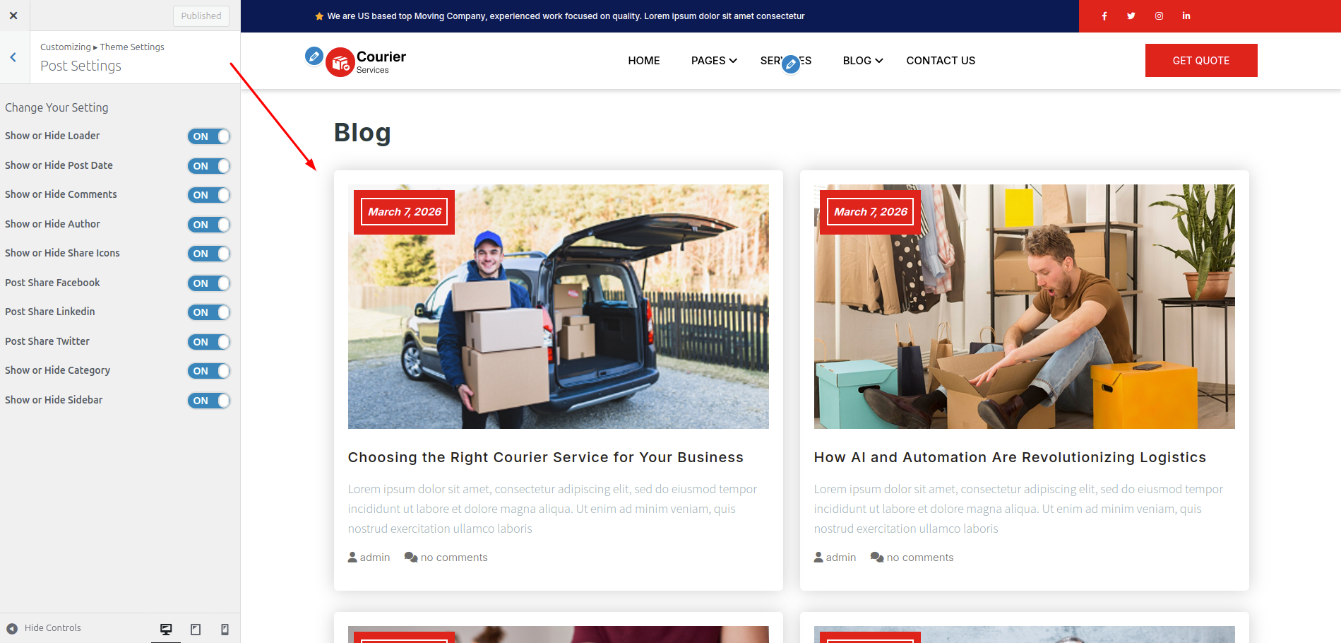 Post Page