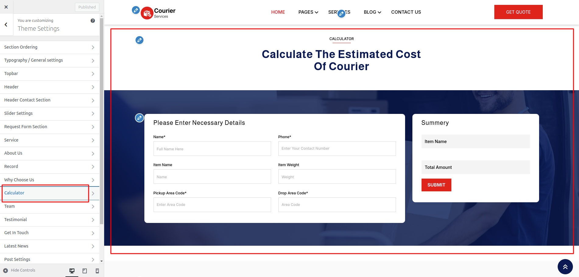 Calculator Customizer Settings