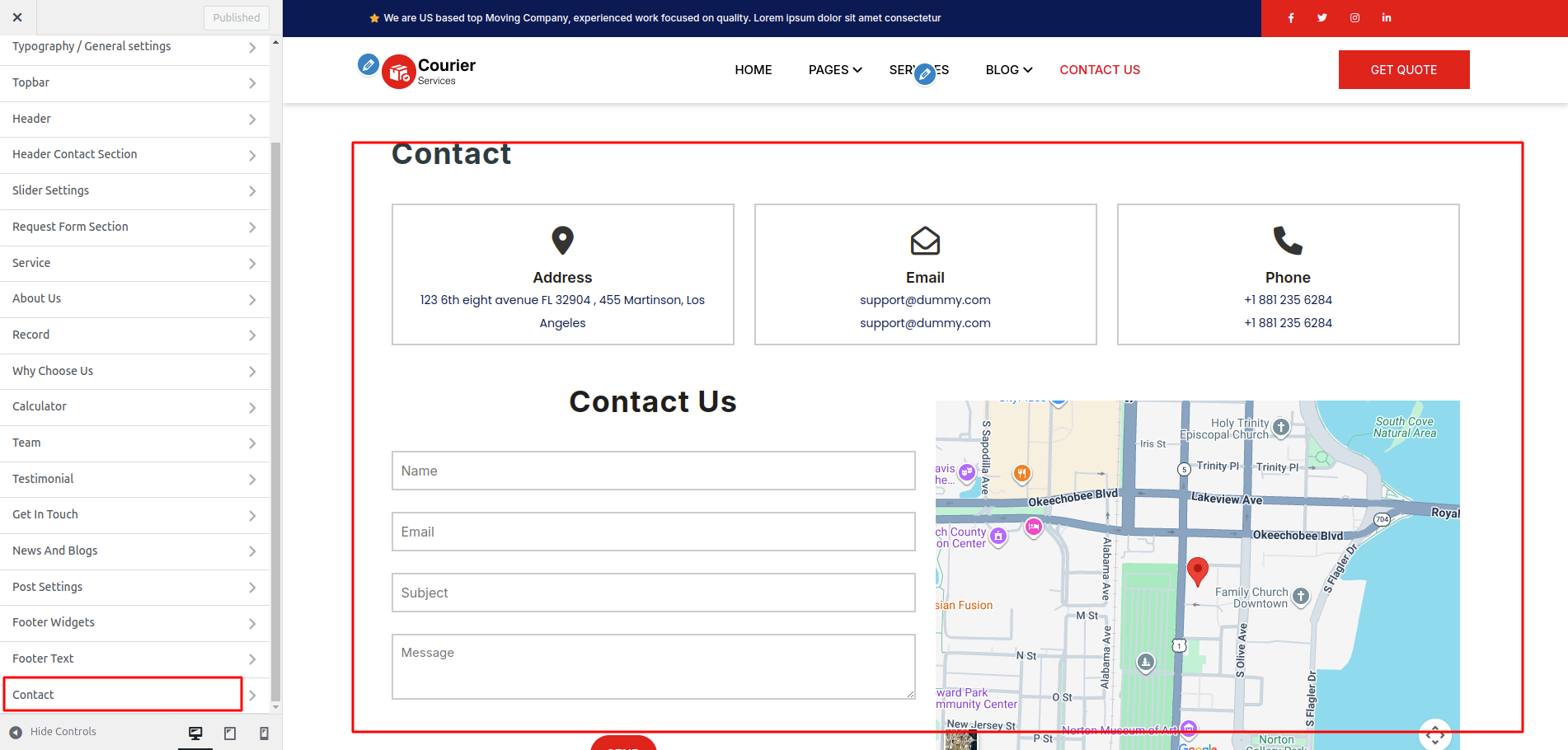 Contact Page