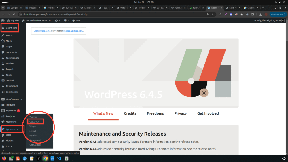 dashboard >> theme